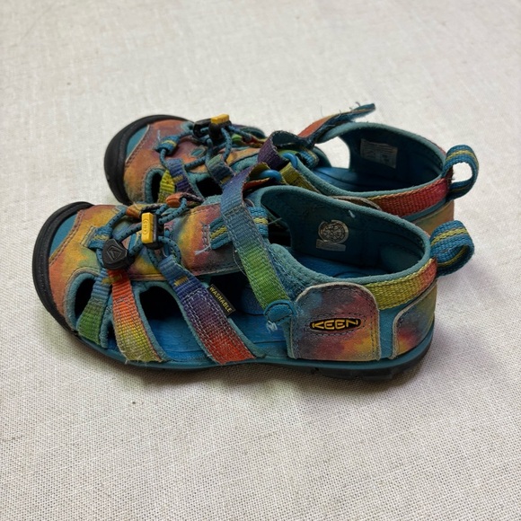 Keen Girls 13 Newport H2 Blue Rainbow Kids Sandals Water Shoes Outdoor Hiking - Picture 2 of 7